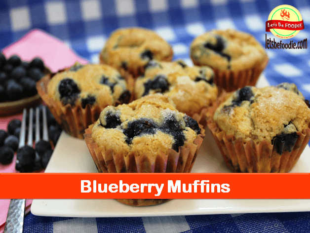 Eggless Blueberry Muffins Recipe