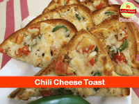 Baked Veg Chilli Cheese Toast